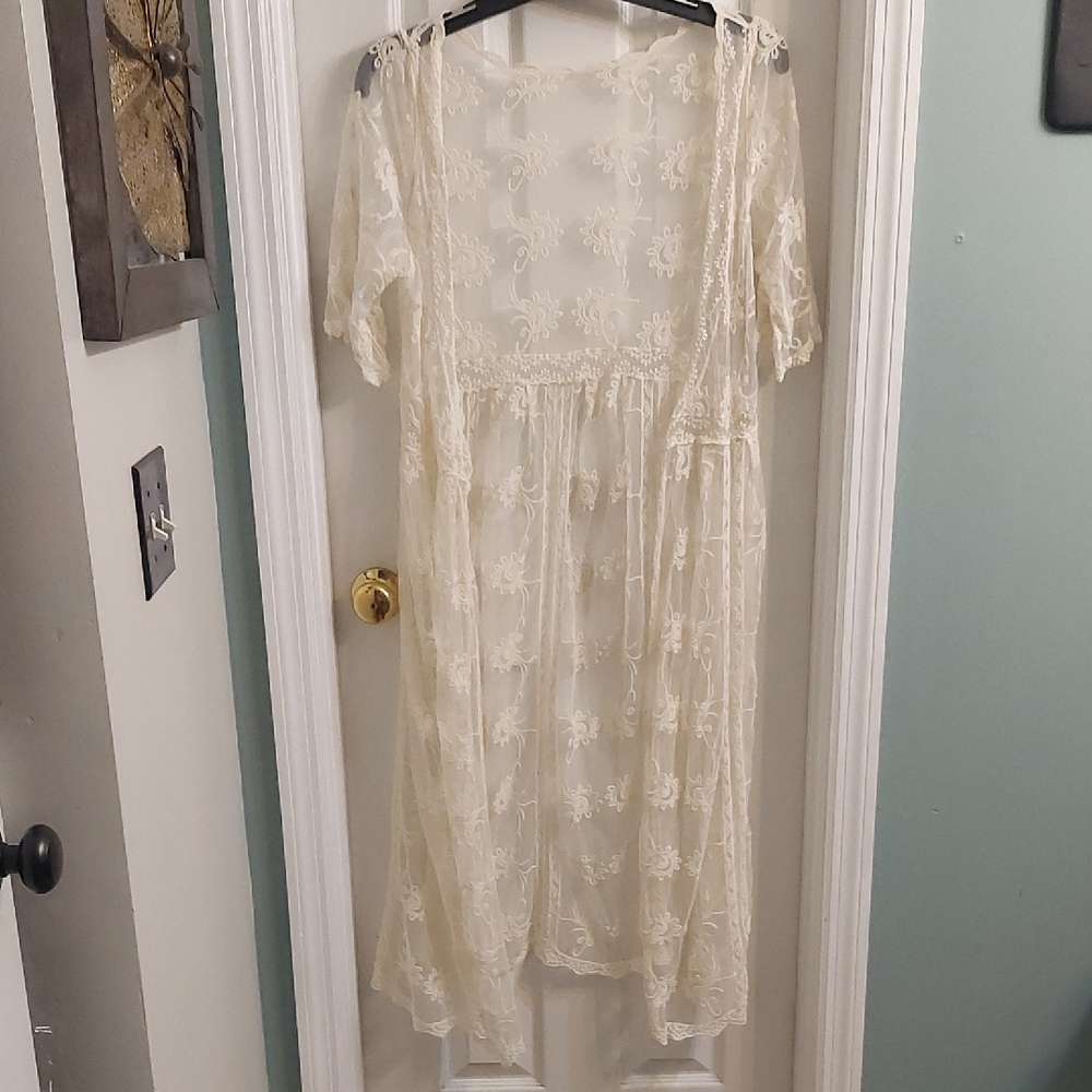 Elegant Lace Overlay Dress